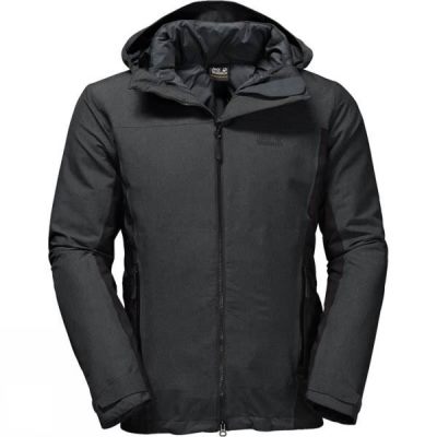 Chaquetas Jack Wolfskin Icy Arctic 3-in-1 Hombre Negras - Chile ZGH103579